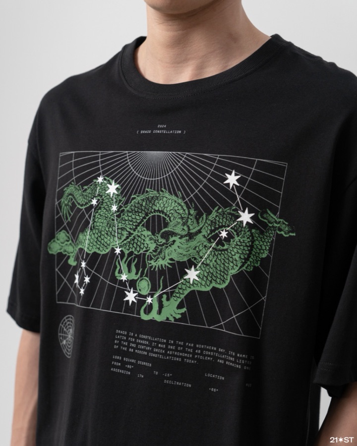 21ST URBAN Black Draco T-shirt