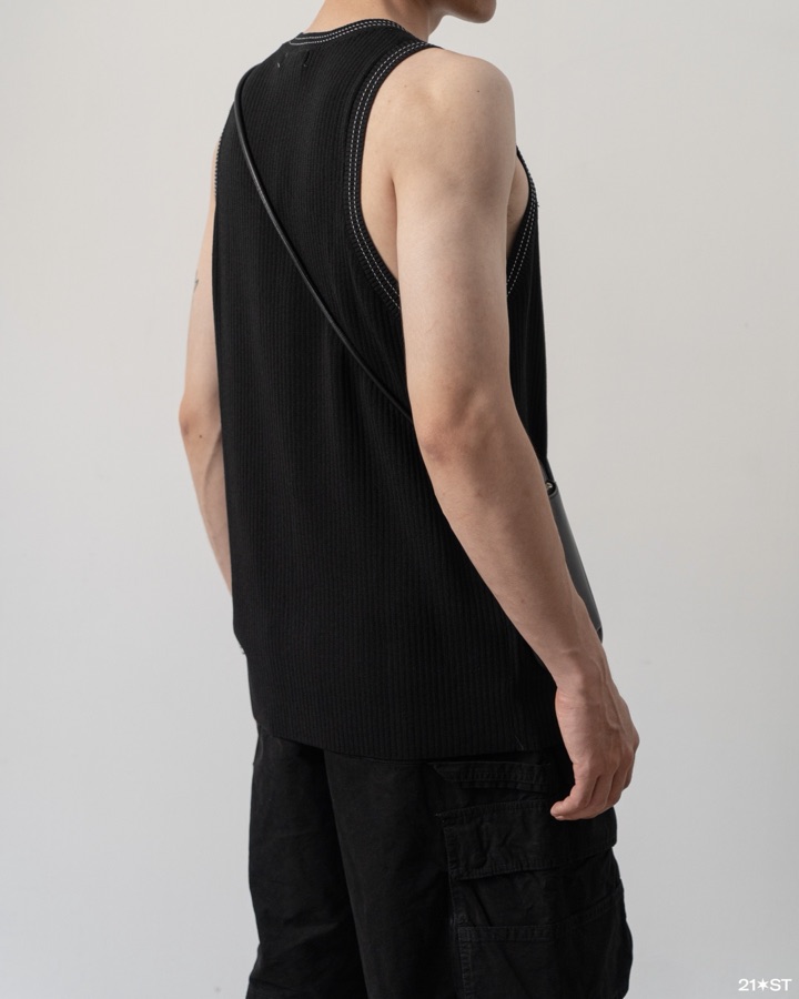 Selected Black Trico Tanktop